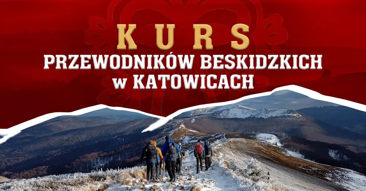 Kurs przewodników beskidzkich w Katowicach. Grupa turystów wyrusza na zimowy szlak, ucząc się, jak zostać przewodnikiem górskim.