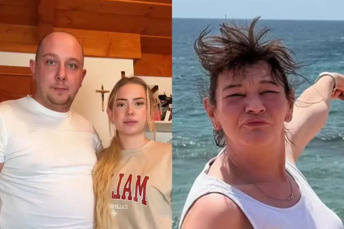 Goha, z magicznym uśmiechem, pozuje z bliskimi. Na drugim zdjęciu widać ją na tle morza.