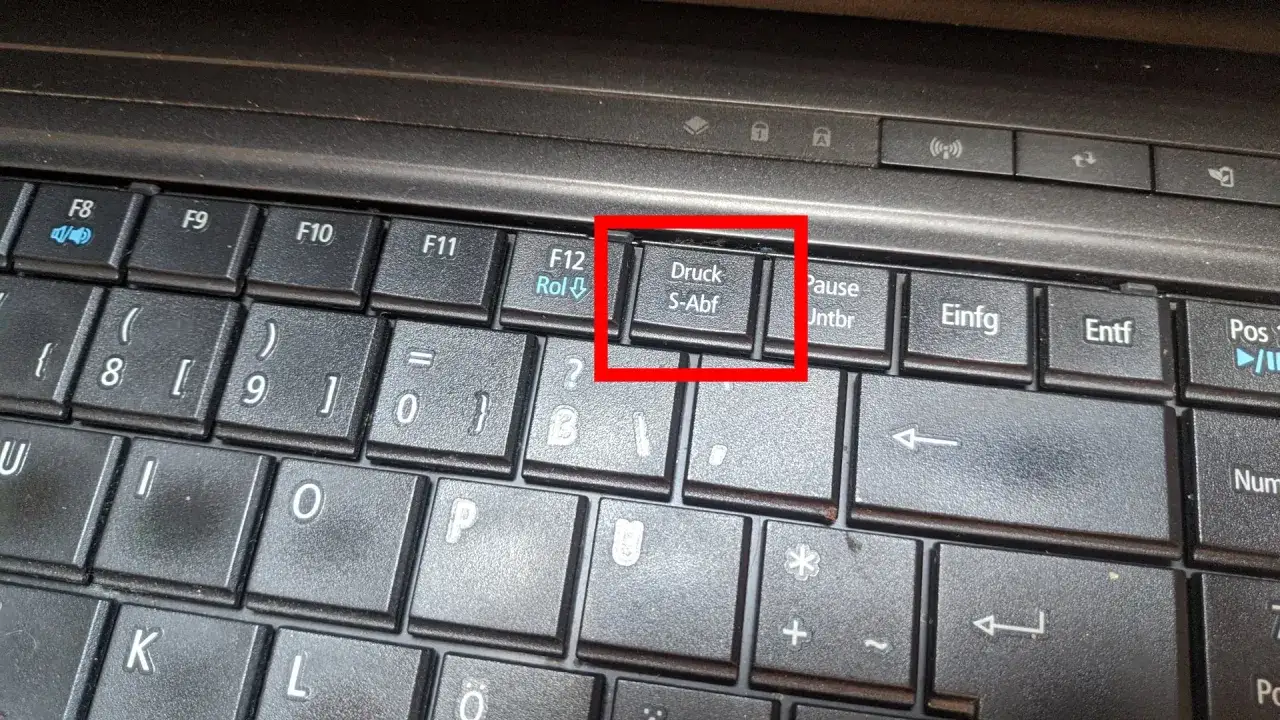 Tastatur mit markierter 