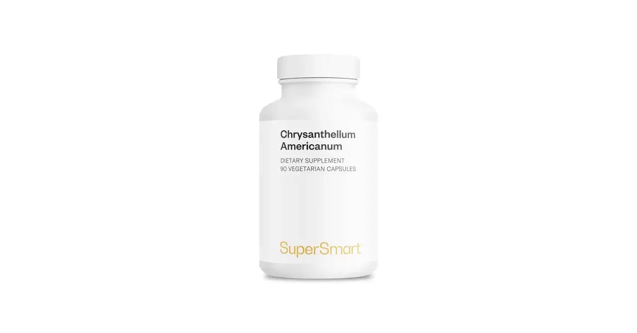 Bouteille de chrysanthellum americanum, un complément alimentaire en 90 gélules végétariennes, potentiellement utile pour la perte de poids.
