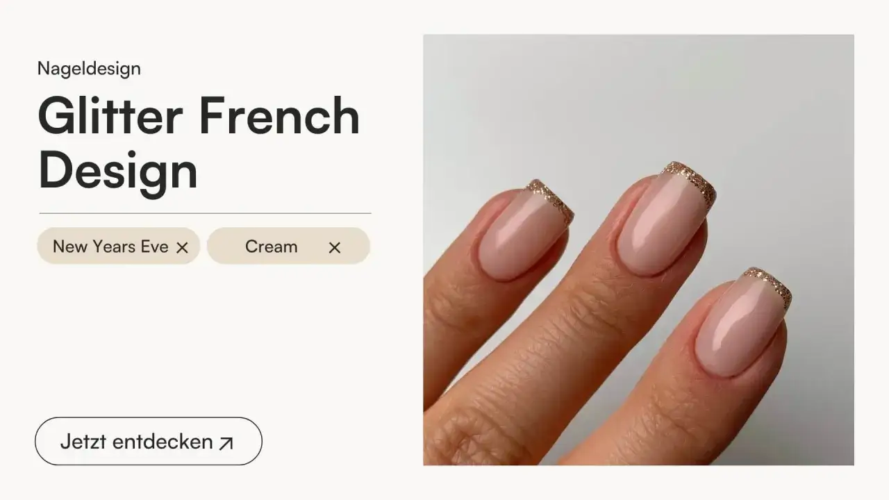 schwarze french n&auml;gel glitzer verschiedene designs