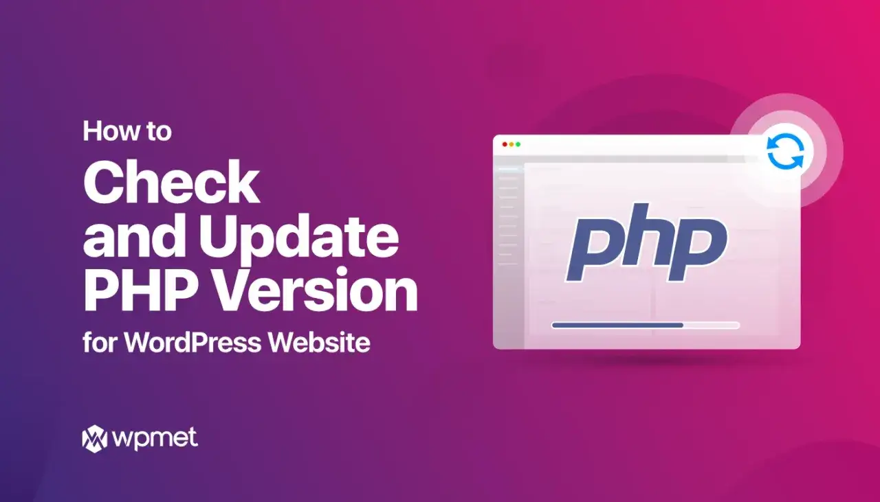 Jak zaktualizować PHP w WordPressie? Grafika pokazuje okno z napisem