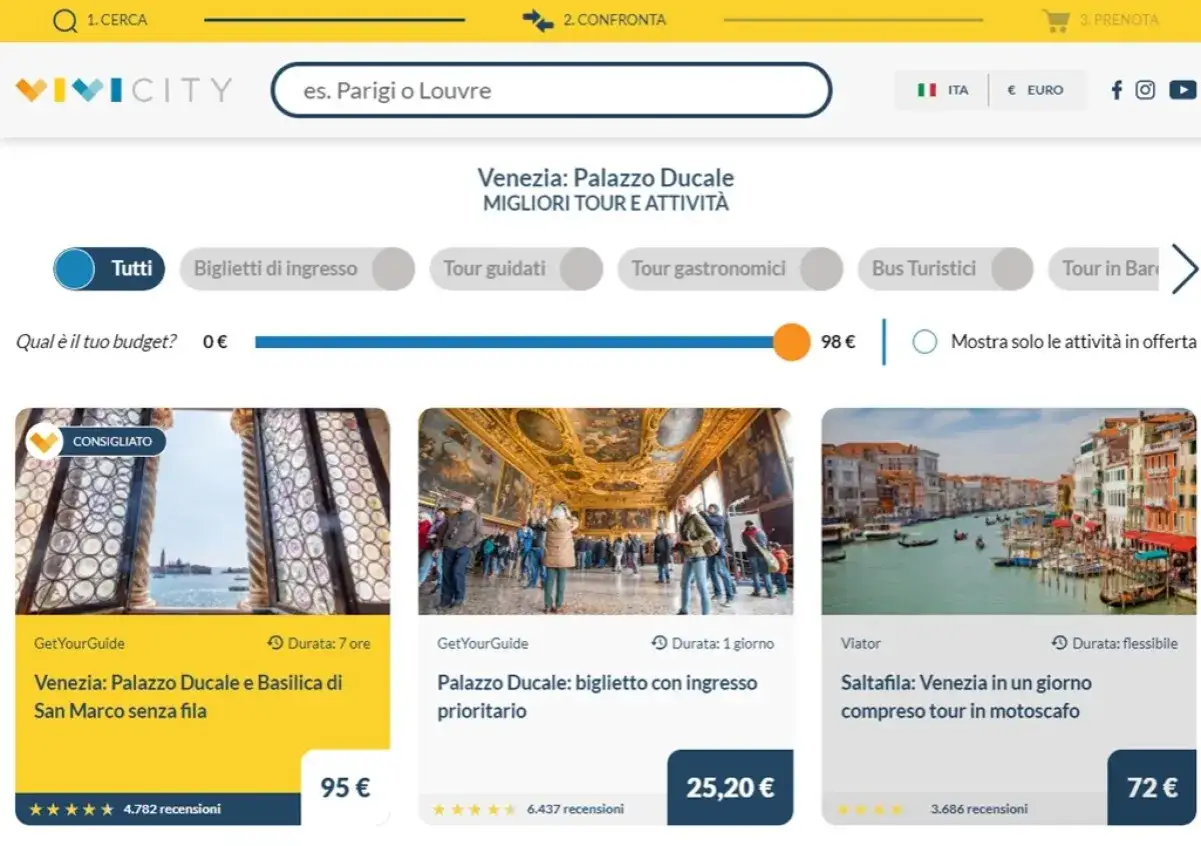 Offerte per il Palazzo Ducale a Venezia: biglietti da 25,20&euro;, tour con ingresso prioritario e senza fila. Scopri il prezzo migliore!