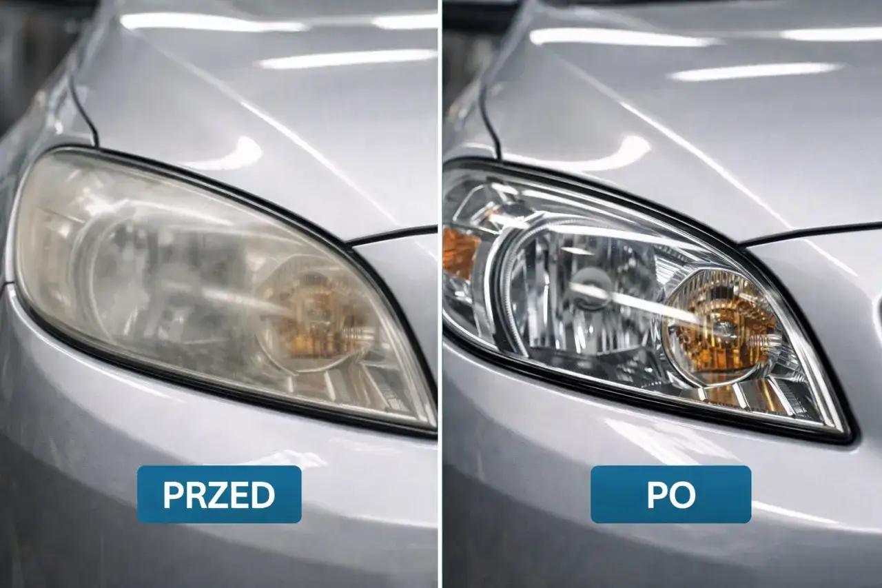 Przed i po polerowaniu lamp samochodowych. Zobacz, ile kosztuje polerowanie lamp i jak odmienią się Twoje reflektory!