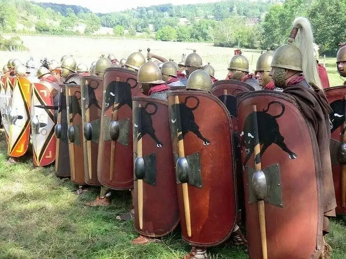 legion rzymski w szyku bojowym