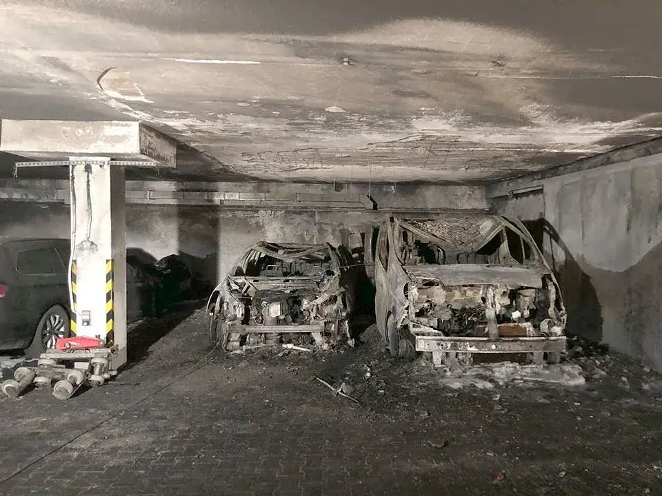 pożar garażu podziemnego