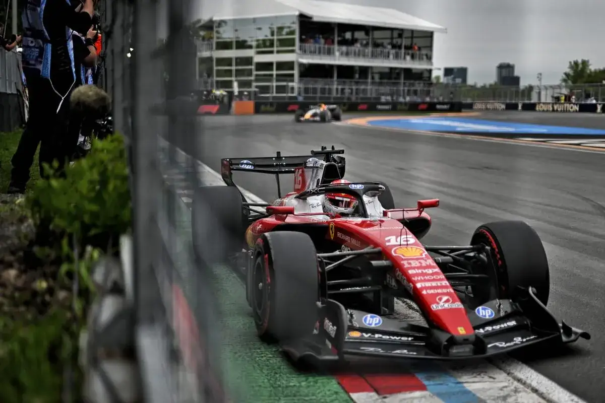 Ferrari-Bolide k&auml;mpft im F1 Qualifying Kanada um jede Zehntelsekunde.