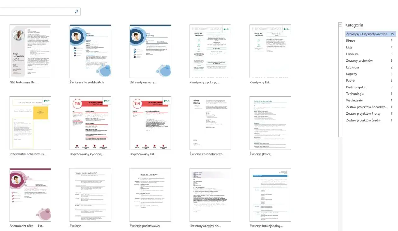 Szablony CV i listów motywacyjnych do wypełnienia w Word. Znajdziesz tu puste CV do wypełnienia, które pomogą Ci w stworzeniu profesjonalnego dokumentu.