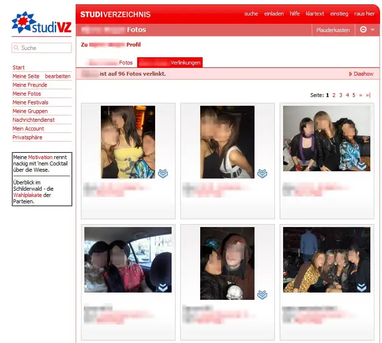 studiVZ Screenshot alt