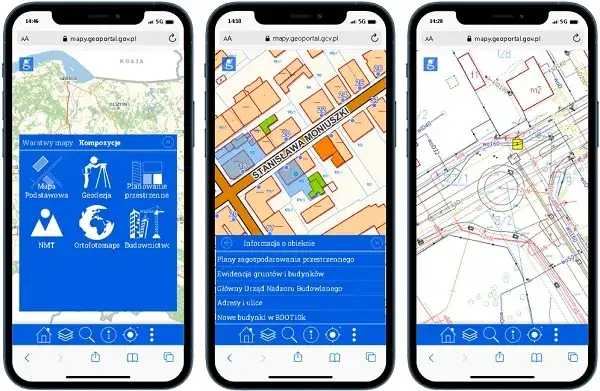 aplikacja mobilna Geoportal Mobile identyfikacja działki