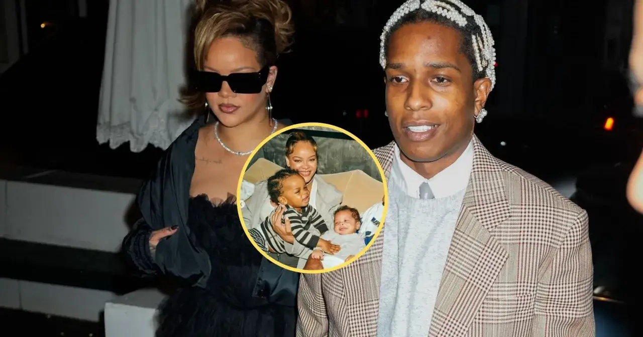 Rihanna z dziećmi, obok A$AP Rocky. Wszyscy żyją i mają się dobrze, zaprzeczając plotkom.