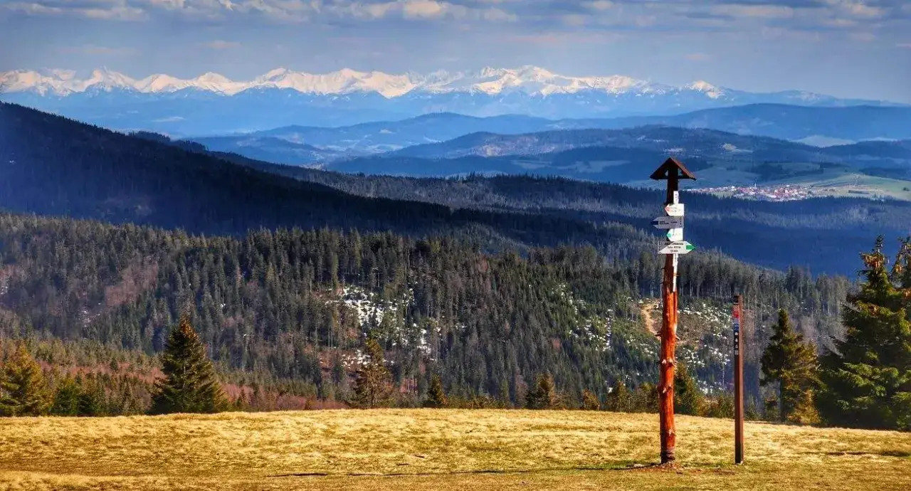 Sopotnia Wielka krajobraz Beskid Żywiecki