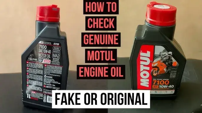 Motul original vs fake bottle features