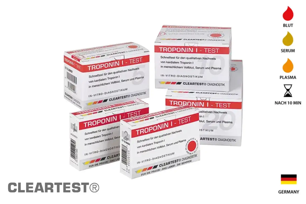 Mehrere Packungen des Schnelltests 