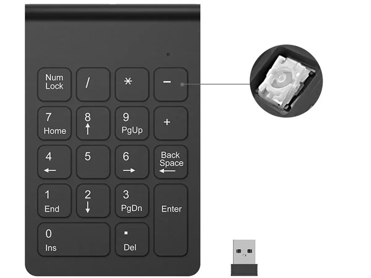 Bezprzewodowa klawiatura numeryczna z USB. Dowiedz się, jak podłączyć klawiaturę do laptopa, używając tego akcesorium.