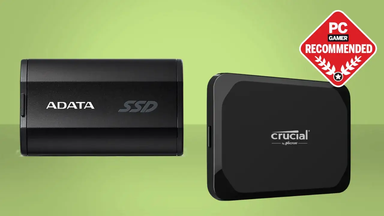 Zwei externe SSDs, ADATA und Crucial, im Vergleich. Ideal f&uuml;r schnelle Datensicherung, ob SSD oder HDD.