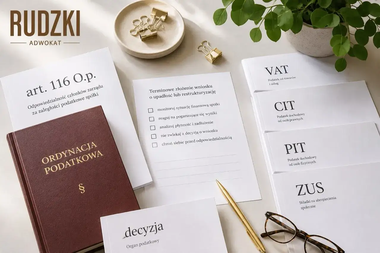 Dokumenty prawne, w tym Ordynacja Podatkowa, artykuł 116 O.p. i formularze VAT, PIT, CIT, ZUS. Pomoc w sprawach podatkowych, w tym pożyczka dla zadłużonych.