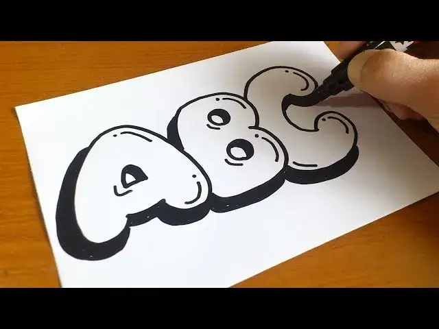 Einfache Graffiti Bubble Buchstaben