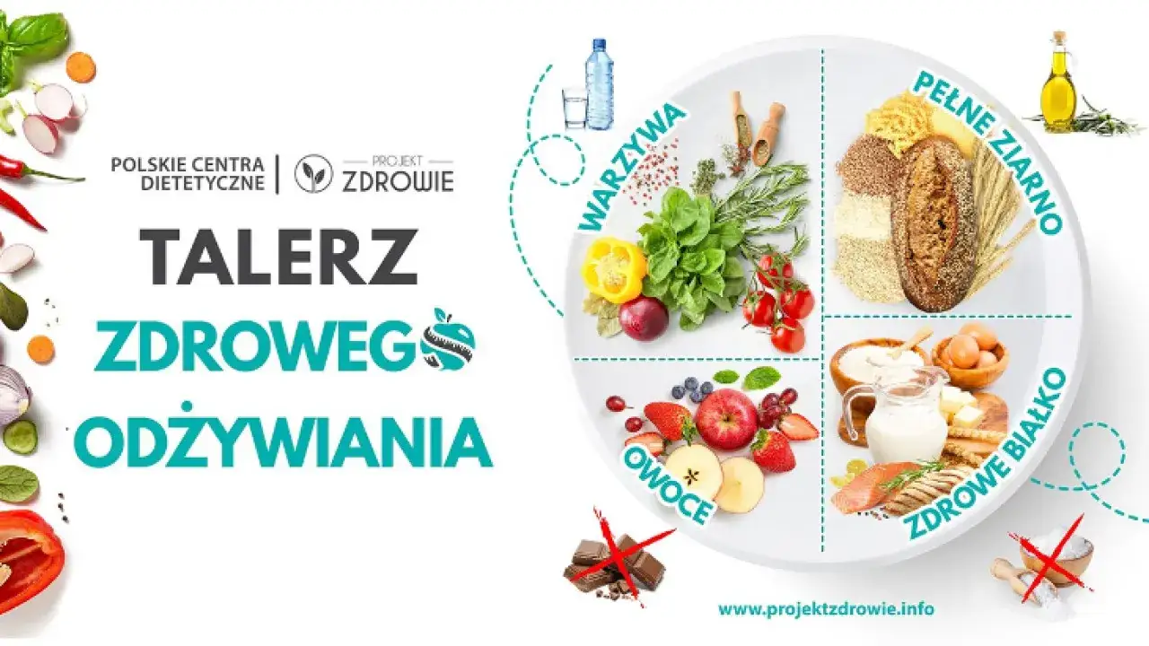 Talerz ze zdrową żywnością przeciwtrądzikową