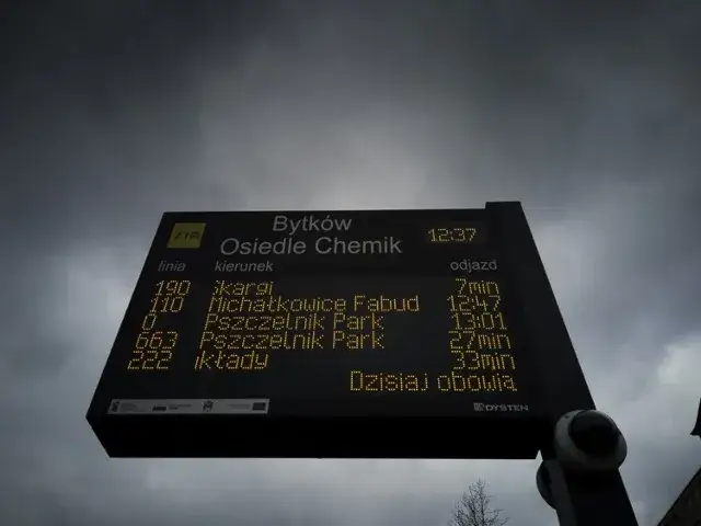 Tablica dynamicznej informacji pasażerskiej Wałbrzych