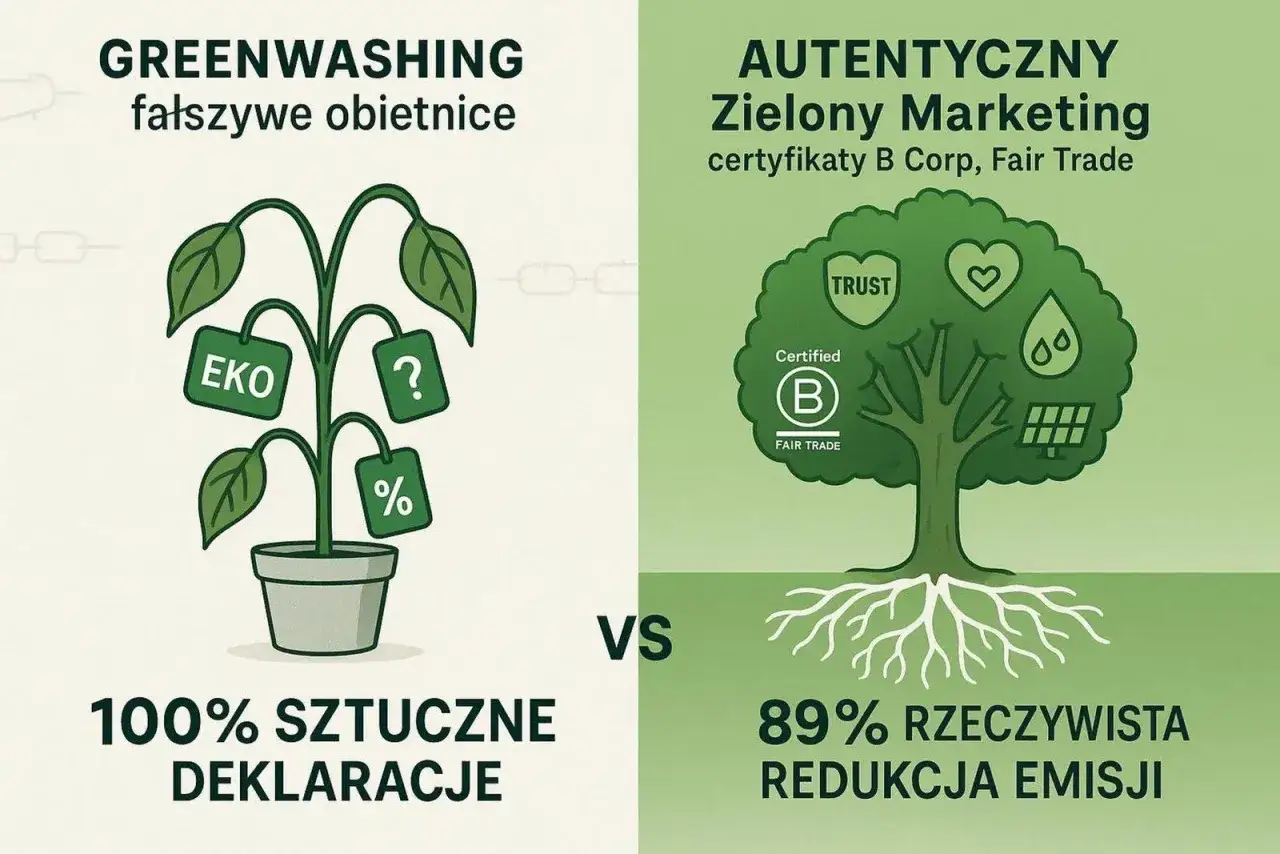 Zielony marketing: z jednej strony sztuczne deklaracje, z drugiej autentyczne działania i certyfikaty.
