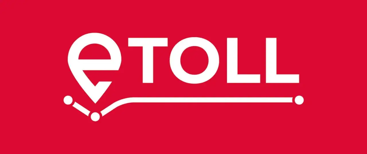 Logo e-TOLL. Dowiedz się, jak się płaci za autostrady w Polsce. System elektronicznego poboru opłat.