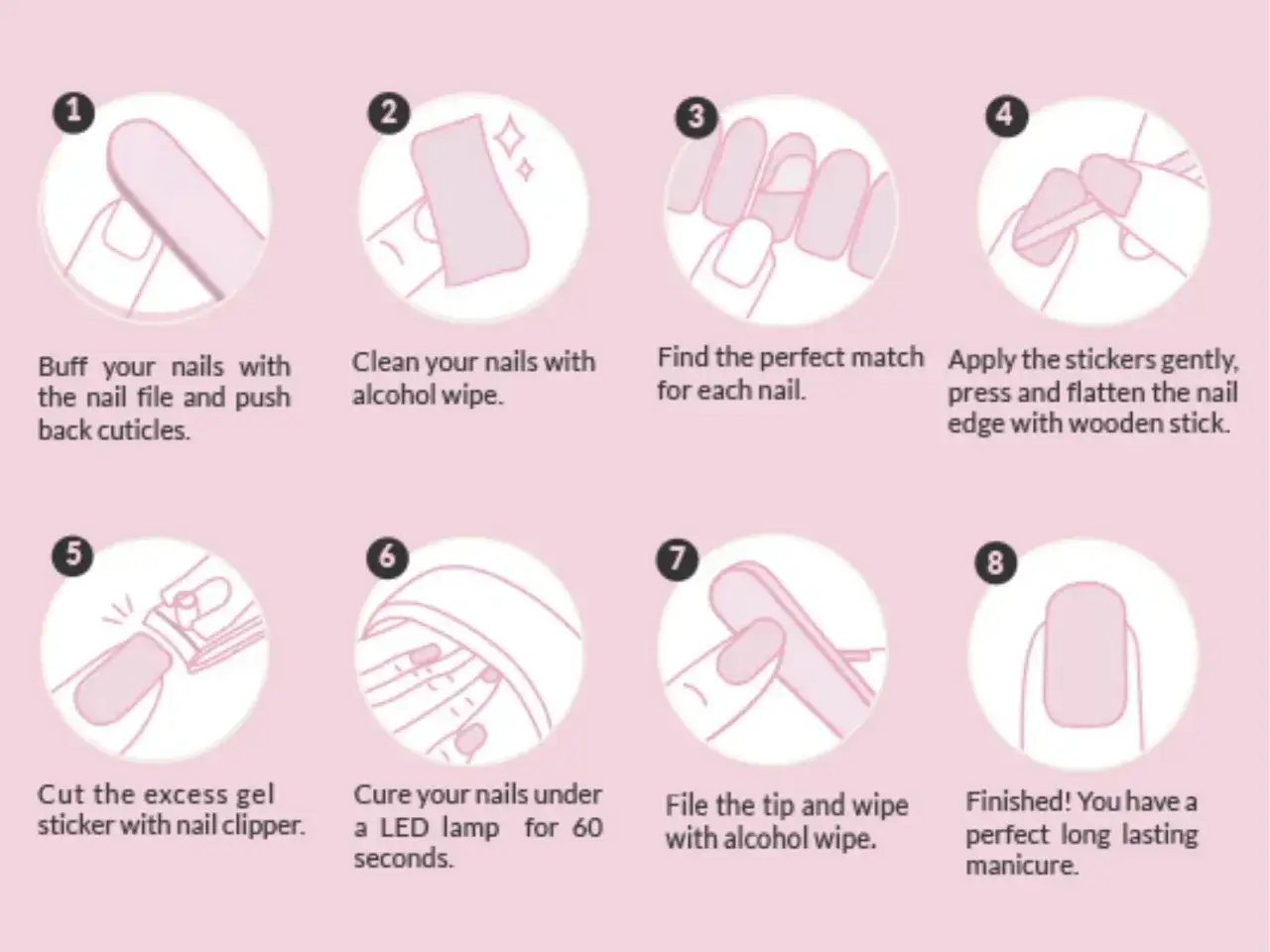 Instrukcja krok po kroku: jak nakładać naklejki na paznokcie hybrydowe. Piękny manicure gotowy!