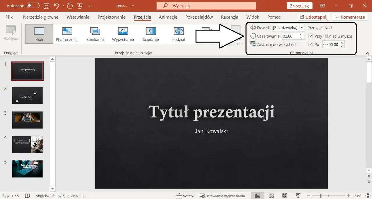 Widok panelu