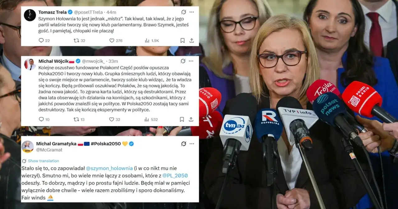 Analiza przyczyn dymisji i odejść posłów z Polski 2050. Politycy opuszczają klub, tworząc nowy, co budzi kontrowersje.