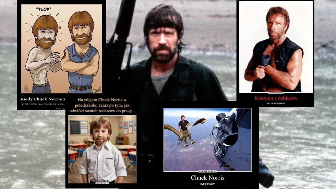 Kiedy Chuck Norris z przedszkola odwiózł rodziców do pracy, a potem korzystał z dublerów w scenach płaczu.