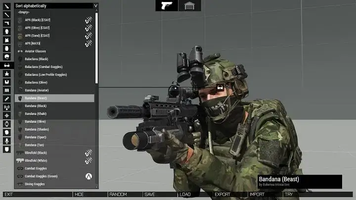 Gracz Arma 3 milsim z mikrofonem i słuchawkami