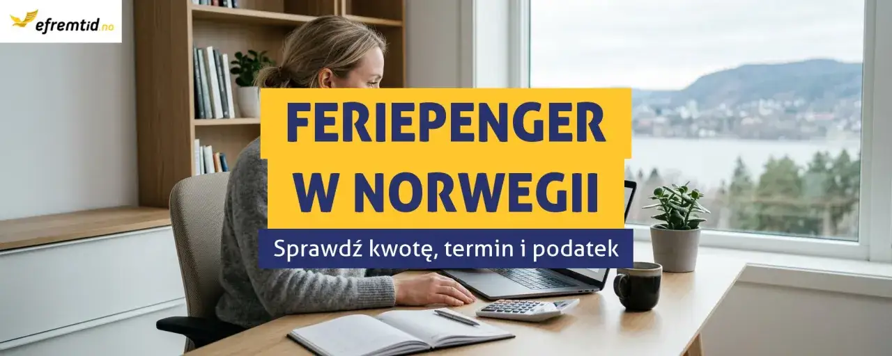 Kobieta pracuje przy biurku, na ekranie laptopa widoczny napis