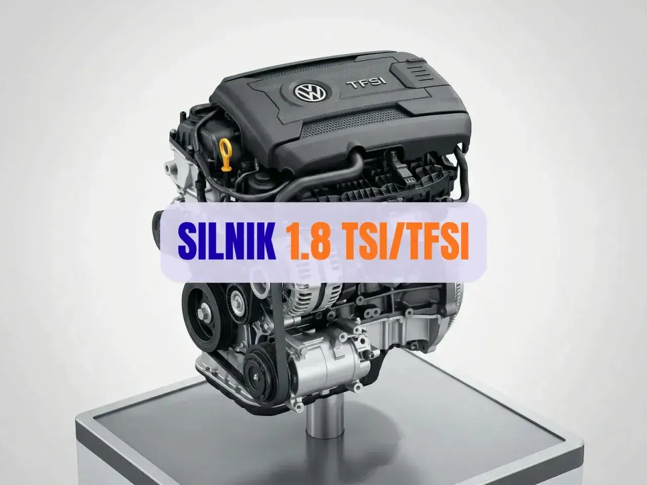 Silnik 1.8 TSI/TFSI Volkswagena, gotowy do pracy.