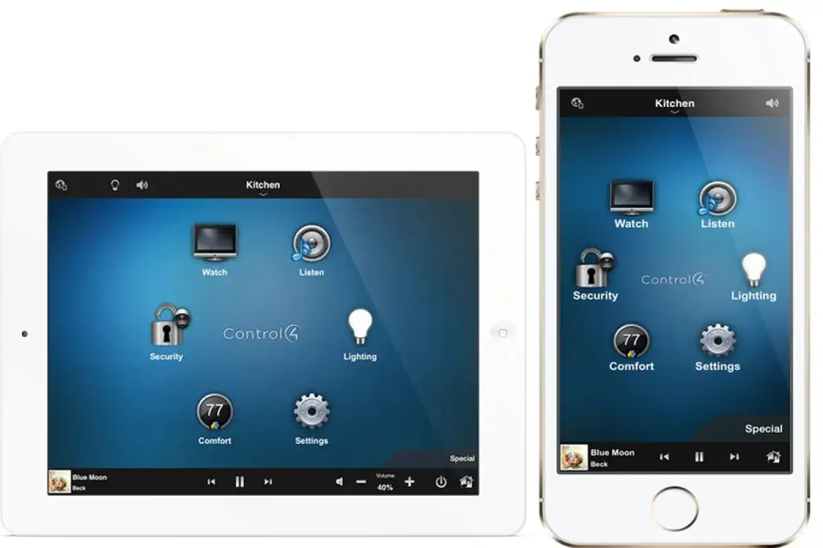 Control de la casa siri en tablet y m&oacute;vil. Accede a cocina, seguridad, luces y m&aacute;s.