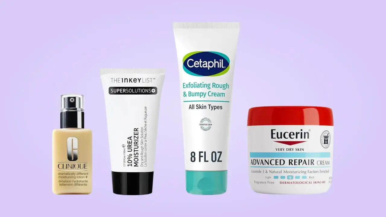 Krem z 10% **urea** od The Inkey List, Cetaphil i Eucerin. Produkty do pielęgnacji suchej i szorstkiej skóry.