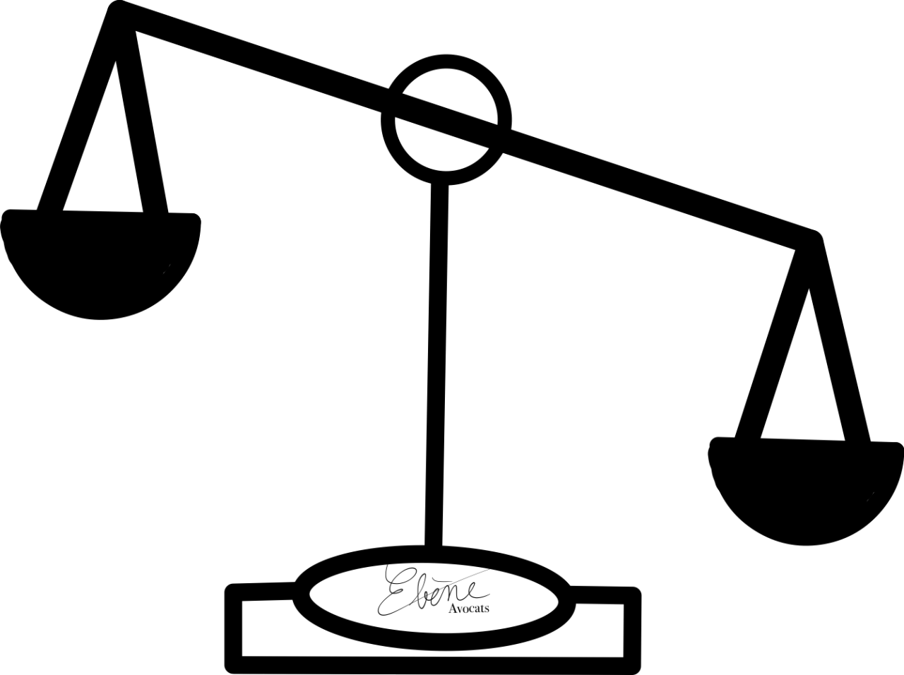 Balance de justice symbolisant l'immunité familiale et l'abus de faiblesse. Le logo 