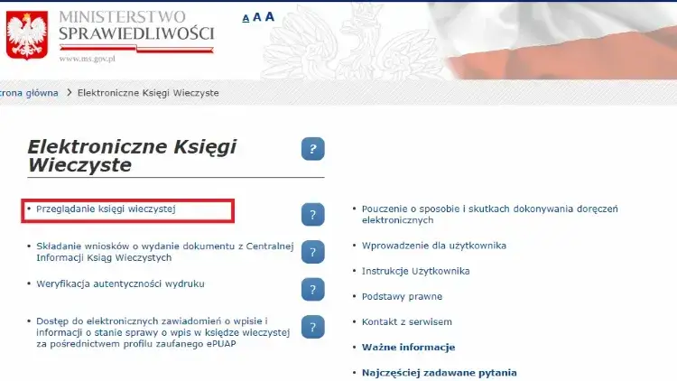 Portal EKW Ministerstwo Sprawiedliwości