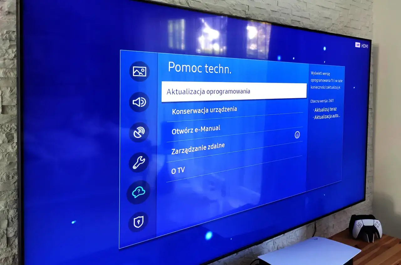 Menu telewizora z opcją