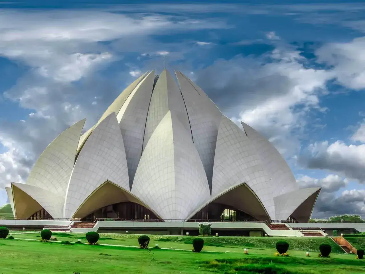 Nowoczesne ikony New Delhi Brama Indii Świątynia Lotosu