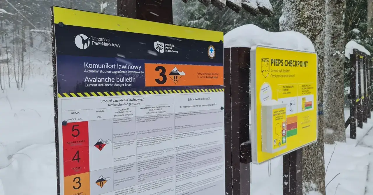 Komunikat lawinowy w Tatrach: stopień zagrożenia 3. Sprawdź swój detektor lawinowy!