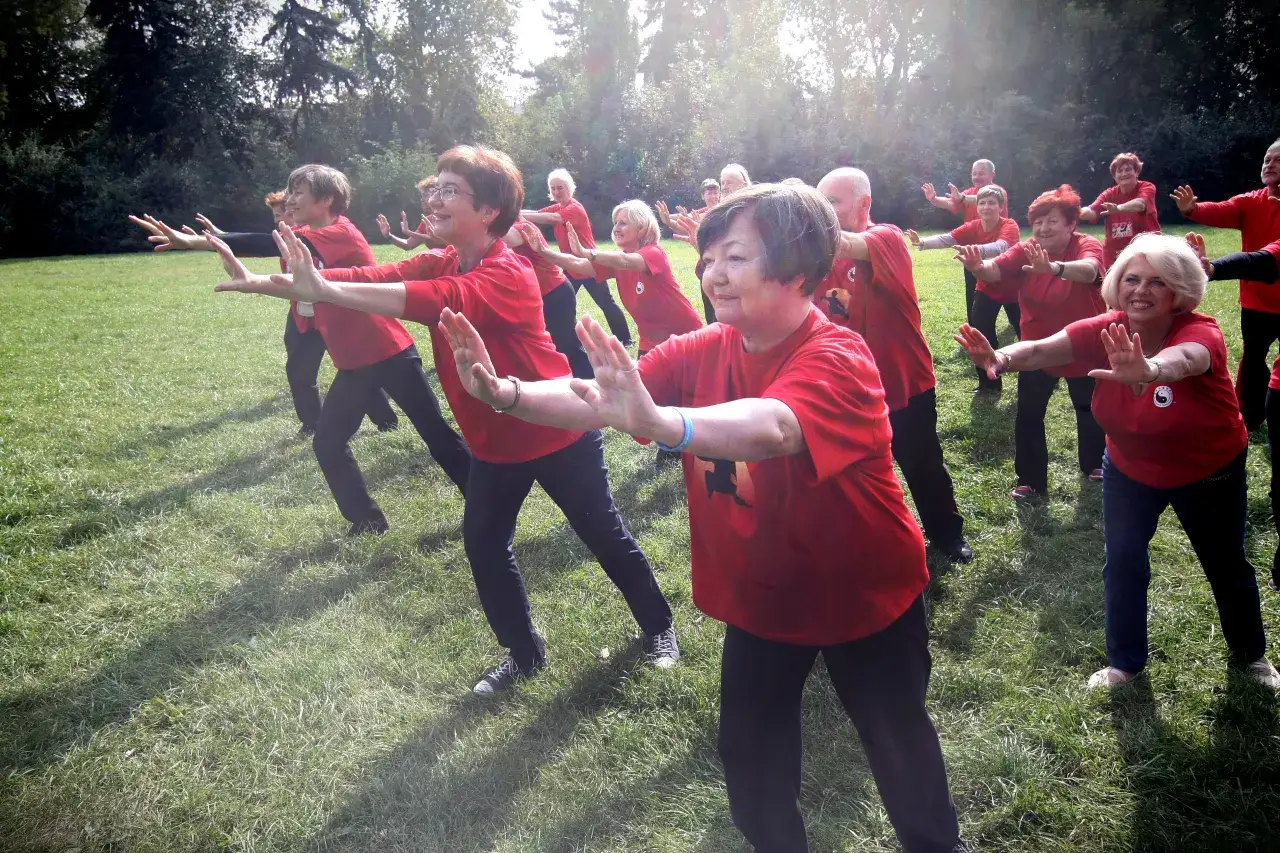 Seniorzy na rehabilitacji lub zajęciach artystycznych