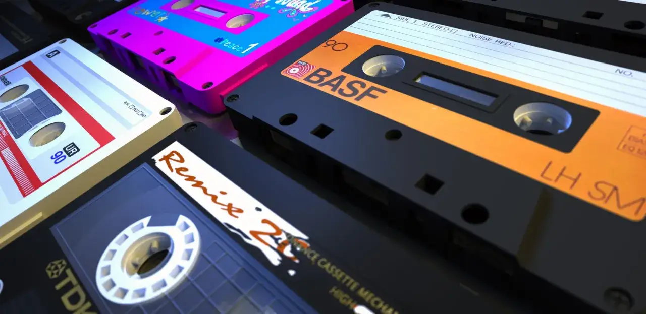 dekoracje DIY lata 90 kasety CD dyskietki instrukcja