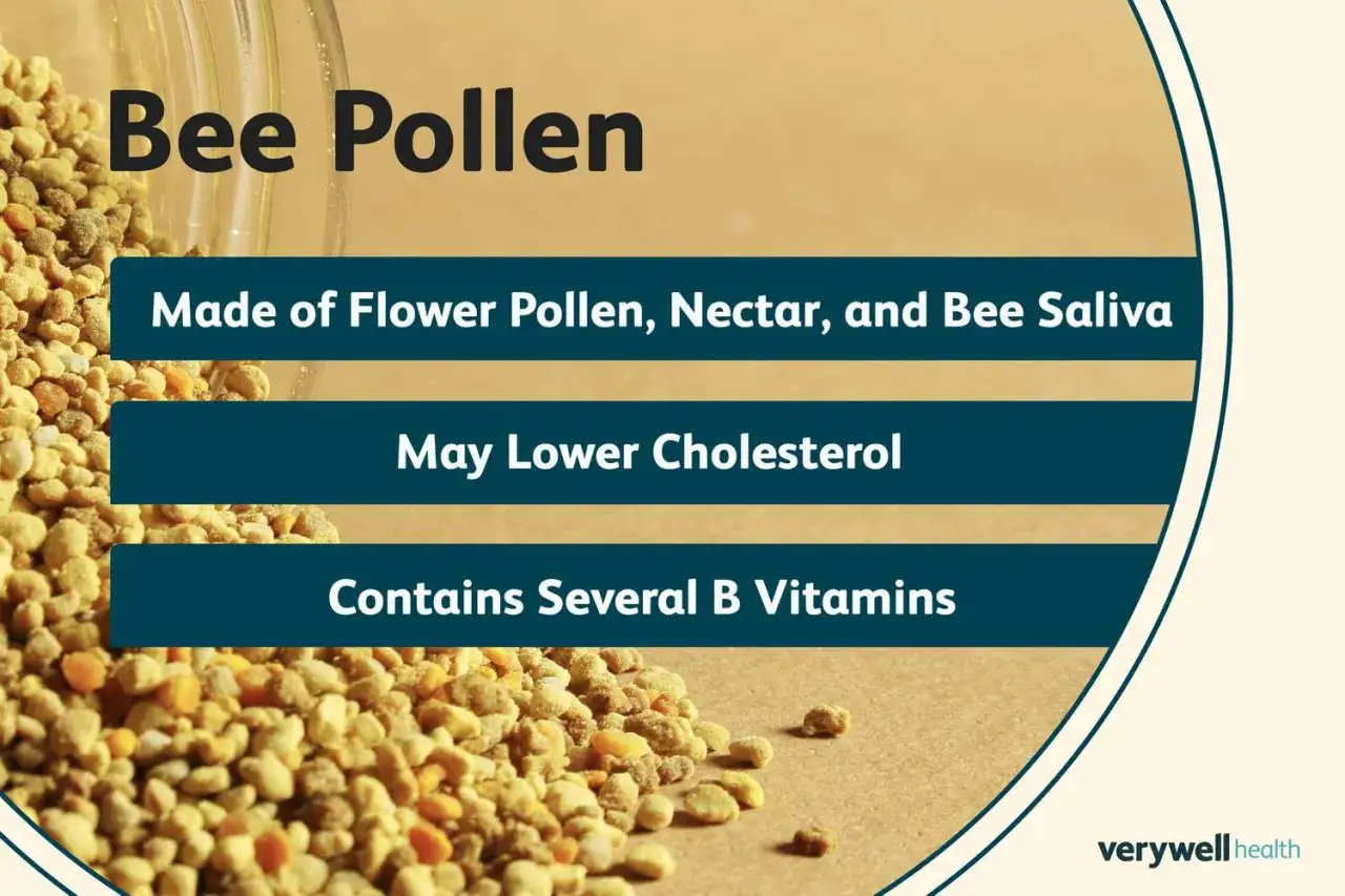 Pollen de fleur, ingr&eacute;dient naturel du pollen d'abeille, peut aider &agrave; r&eacute;duire le cholest&eacute;rol et contient des vitamines B.