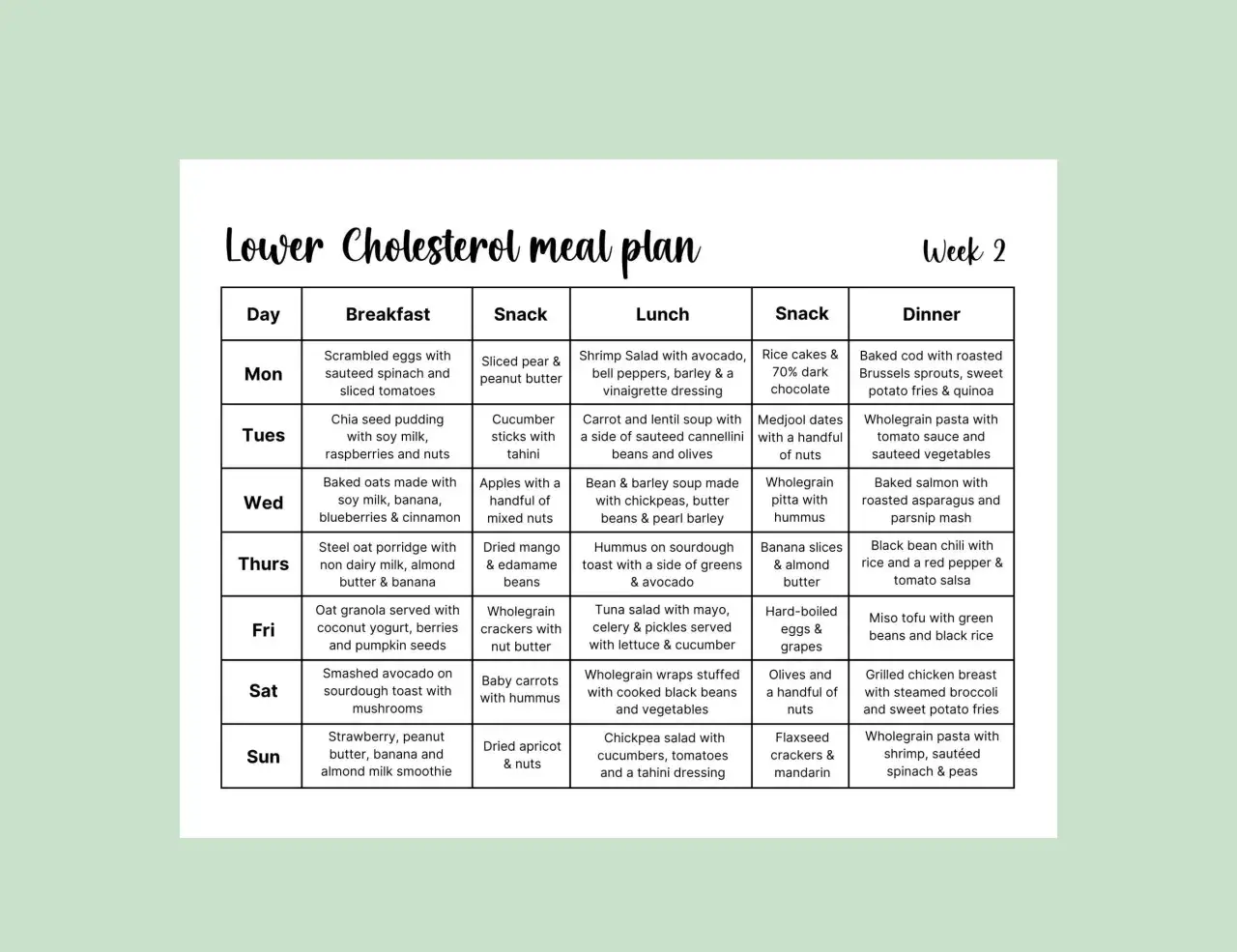 Plan tygodnia 