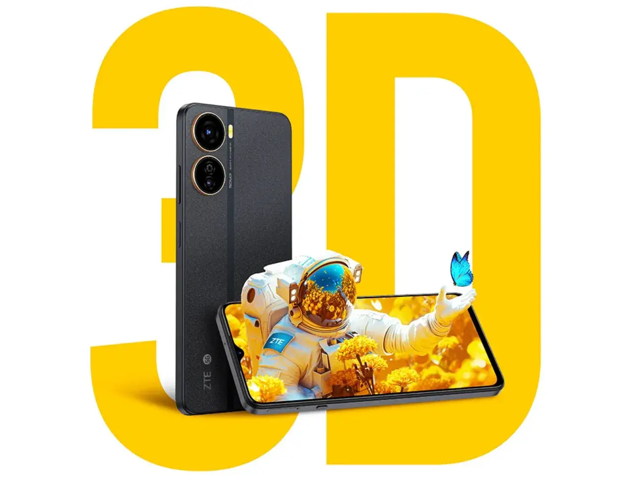 Smartfon tworzący zdjęcie 3D lub efekt paralaksy
