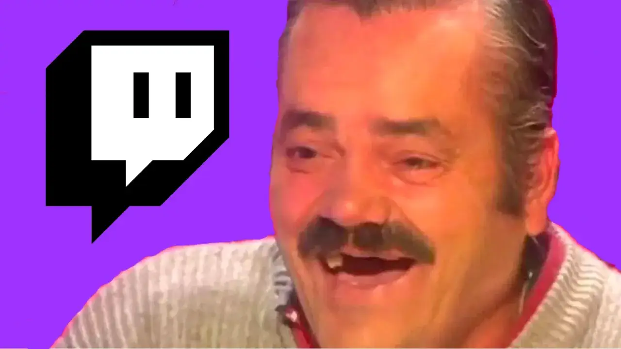 Lachender Mann neben Twitch-Logo. Was bedeutet