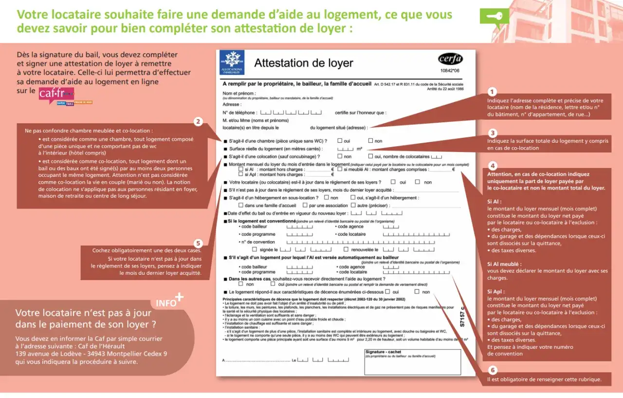 Attestation de loyer pour un bail à un seul nom mais vit en couple apl. Le formulaire cerfa S7157 c est à remplir par le propriétaire.