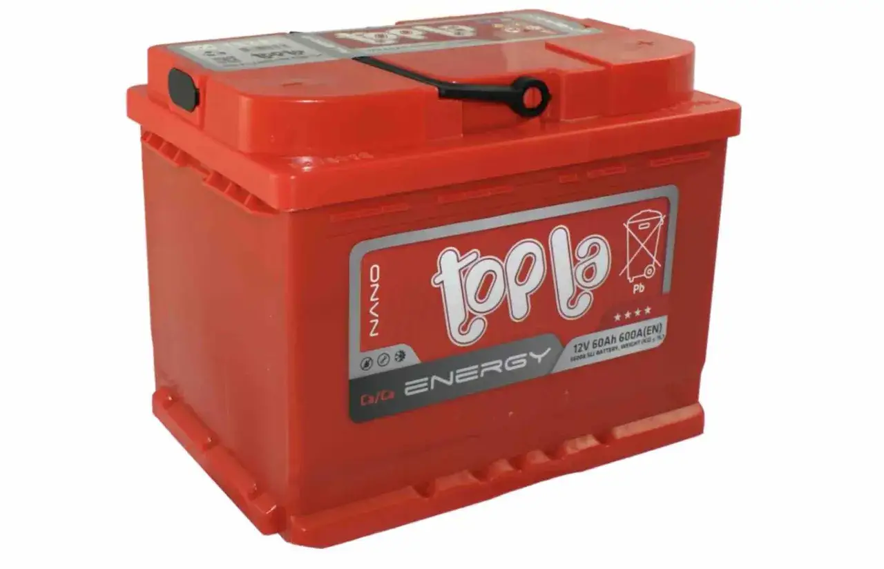 Czerwony akumulator Topla, 12V 60Ah 600A. Czy wolisz czerwony czy niebieski akumulator Topla?