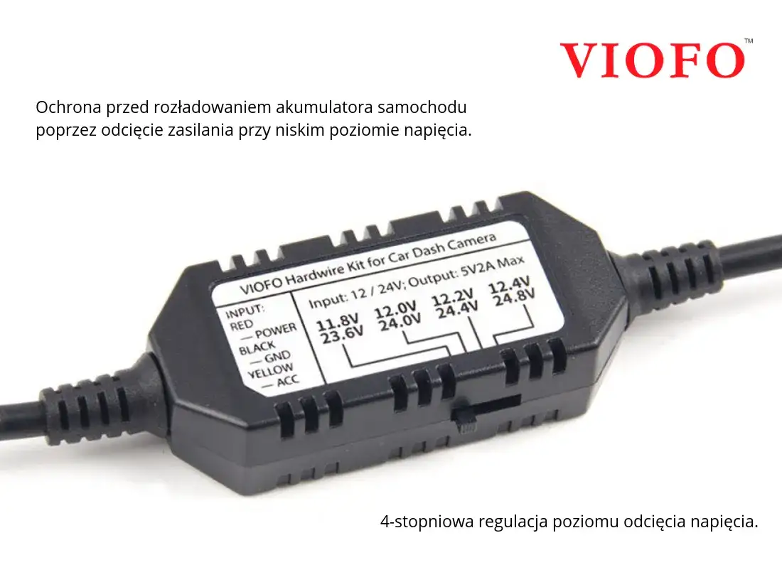 adapter zasilania ACC do kamery samochodowej