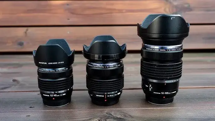 Olympus M. Zuiko 12-40mm f/2.8 PRO II vs 12-45mm f/4 PRO size comparison